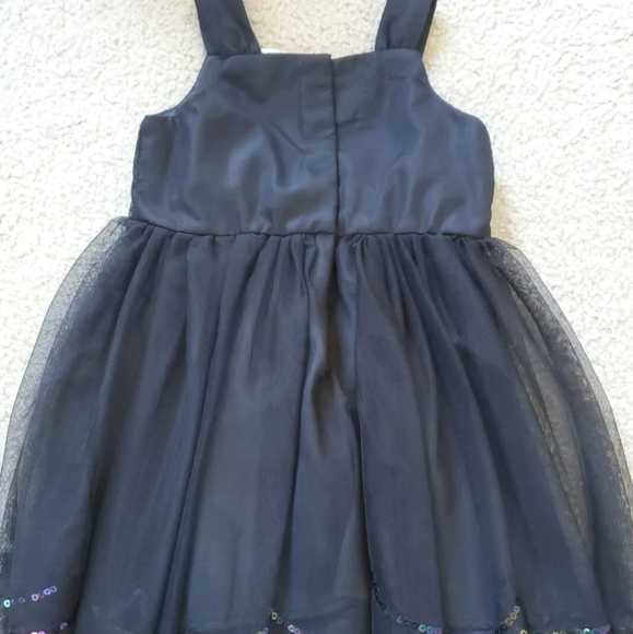 H&M Black Sequins Tulle DRESS Toddler girl 3T 4T - Picture 5 of 7